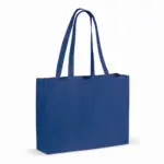 Draagtas gerecycled katoen met bodem 140g/m² 49x14x37cm, blauw