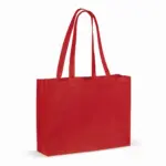Draagtas gerecycled katoen met bodem 140g/m² 49x14x37cm, rood