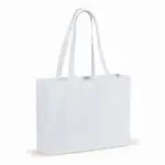 Draagtas gerecycled katoen met bodem 140g/m² 49x14x37cm, wit