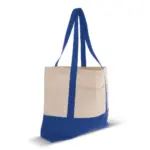 Strandtas katoenen canvas OEKO-TEX® 280g/m² 42x10x30cm, blauw