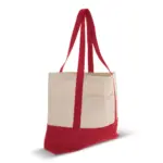 Strandtas katoenen canvas OEKO-TEX® 280g/m² 42x10x30cm, rood