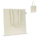 Fairtrade katoenen tas ecru lang 140g/m² 38x42cm