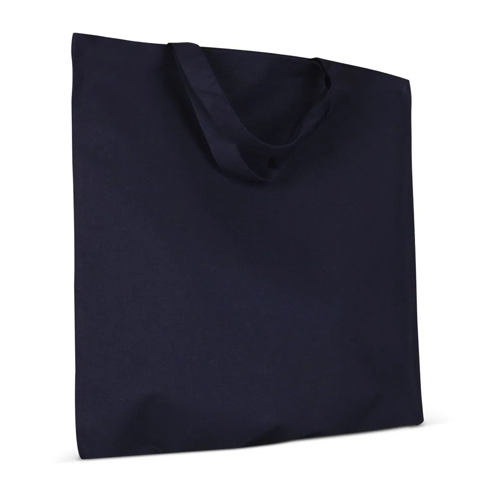 Schoudertas OEKO-TEX® gekleurd kort 140gm² 38x42 cm donkerblauw - Hidalgo-werbeartikel Schoudertas OEKO-TEX® gekleurd kort 140g/m² 38x42 cm, donkerblauw