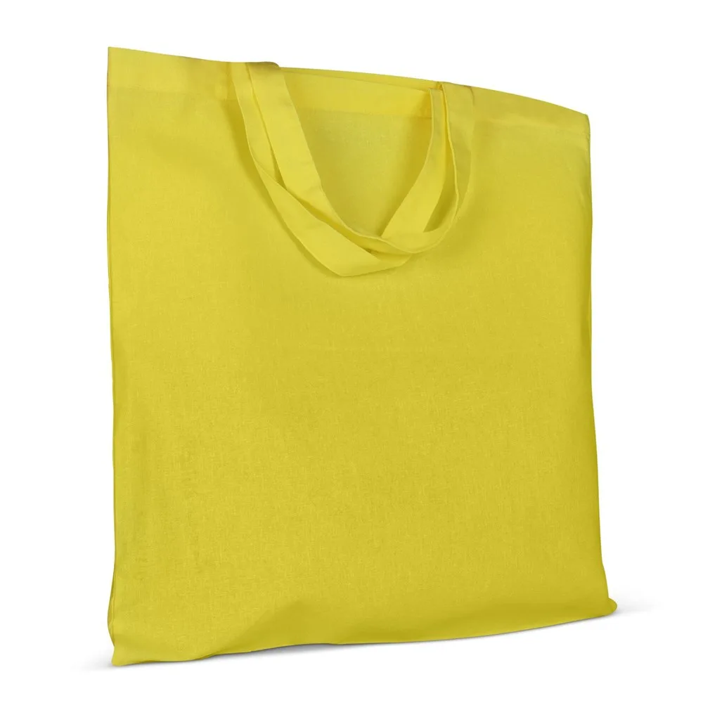 Schoudertas OEKO-TEX® gekleurd kort 140gm² 38x42 cm geel - Hidalgo-werbeartikel Schoudertas OEKO-TEX® gekleurd kort 140g/m² 38x42 cm, geel