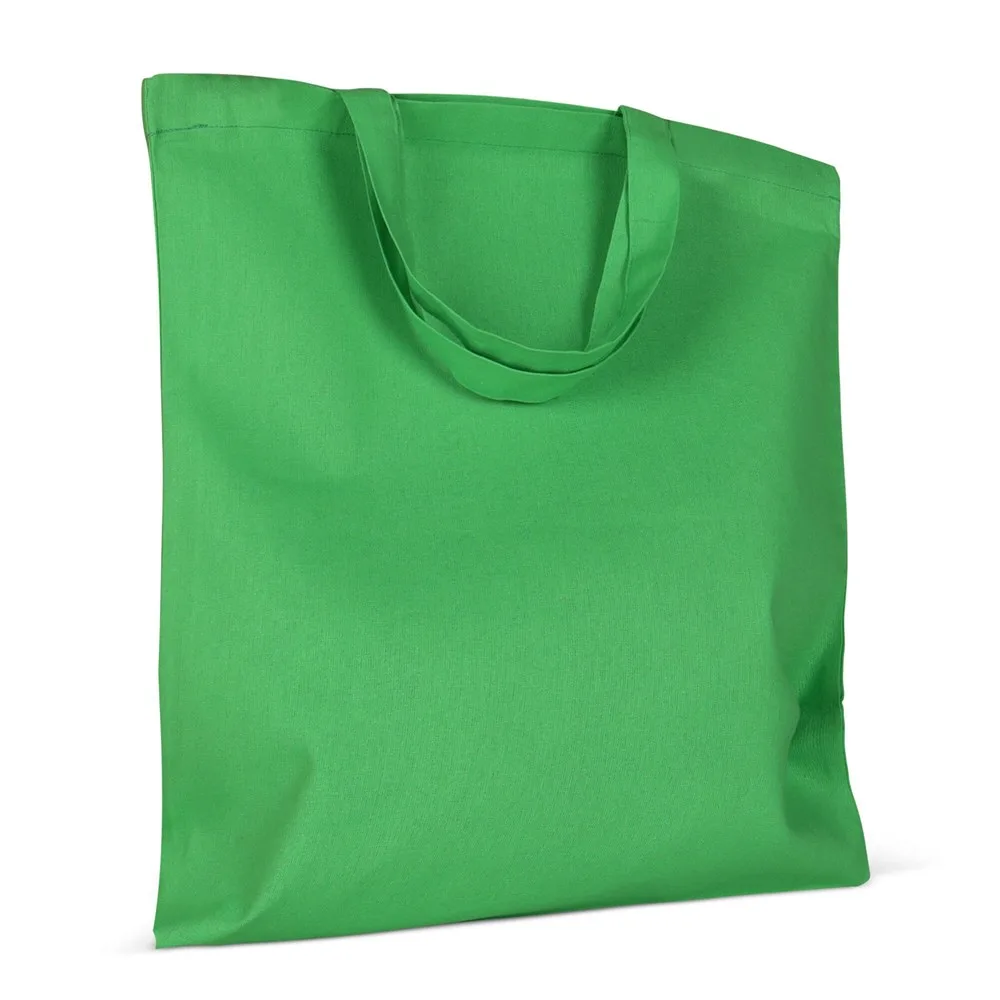 Schoudertas OEKO-TEX® gekleurd kort 140gm² 38x42 cm lichtgroen - Hidalgo-werbeartikel Schoudertas OEKO-TEX® gekleurd kort 140g/m² 38x42 cm, lichtgroen