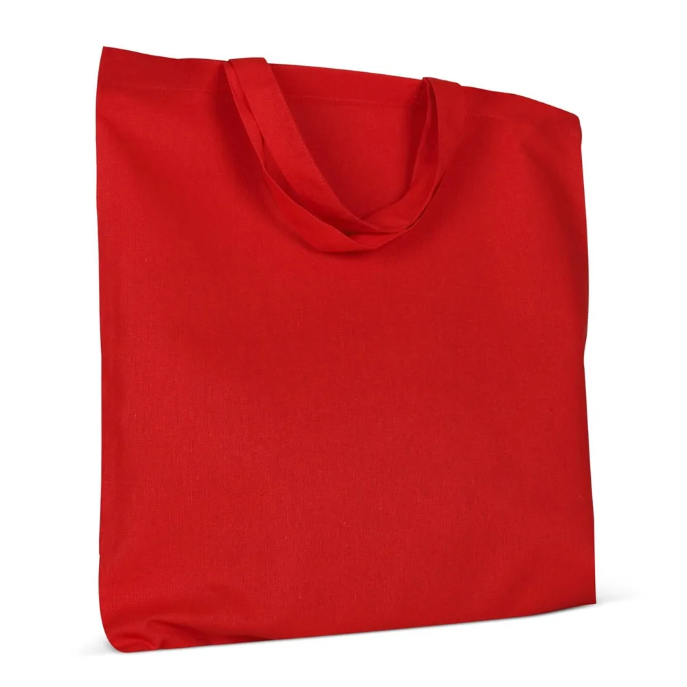Schoudertas OEKO-TEX® gekleurd kort 140gm² 38x42 cm rood - Hidalgo-werbeartikel Schoudertas OEKO-TEX® gekleurd kort 140g/m² 38x42 cm, rood