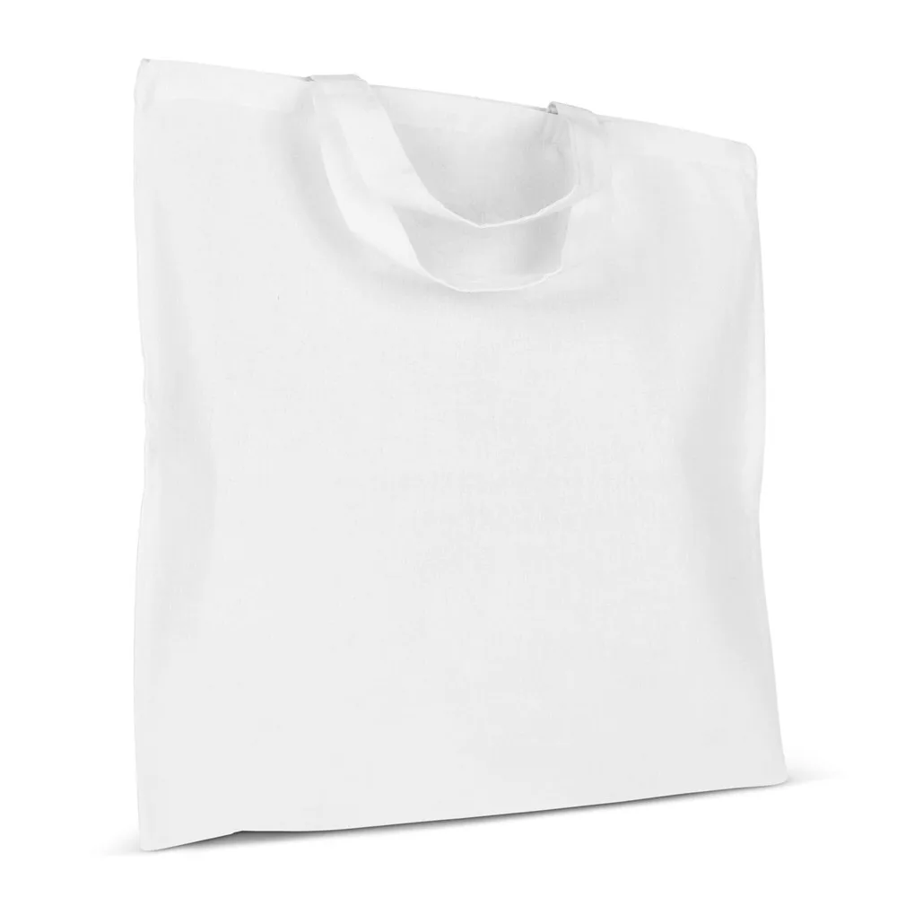 Schoudertas OEKO-TEX® gekleurd kort 140gm² 38x42 cm wit - Hidalgo-werbeartikel Schoudertas OEKO-TEX® gekleurd kort 140g/m² 38x42 cm, wit