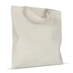 Schoudertas katoen ecru OEKO-TEX® kort 220g/m² 38x42 cm — productfoto 2