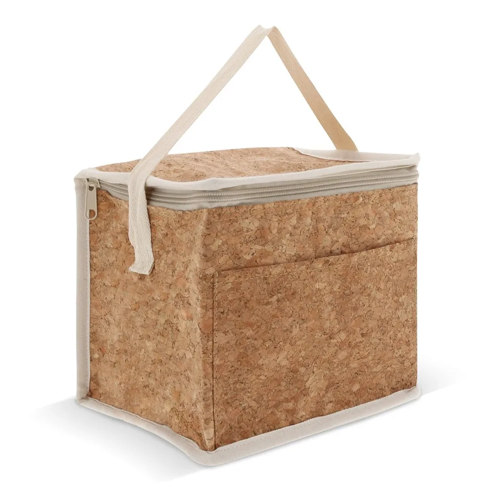 Koeltas kurk vierkant 22x18x18cm natuur - Hidalgo-werbeartikel Koeltas kurk vierkant 22x18x18cm, natuur