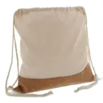 Trekkoord rugzak Kurk met katoenen koord 38x41cm, ecru