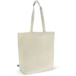 Fairtrade katoenen tas ecru lang 270g/m² 42x12x43 cm — productfoto 2