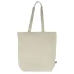 Fairtrade katoenen tas ecru lang 270g/m² 42x12x43 cm — productfoto 4