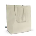 Fairtrade katoenen tas ecru lang 270g/m² 42x12x43 cm — productfoto 5