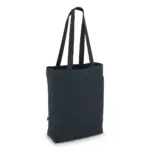 Fairtrade katoenen tas gekleurd lang 270g/m² 42x12x43cm, donkerblauw
