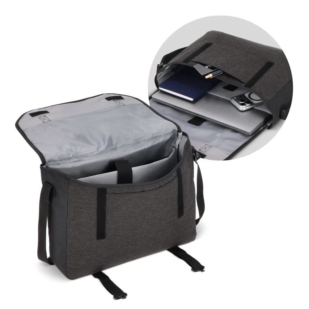 Laptoptasche Liam RPET bedrucken - nachhaltig, Messenger 12L — Produktfoto 12