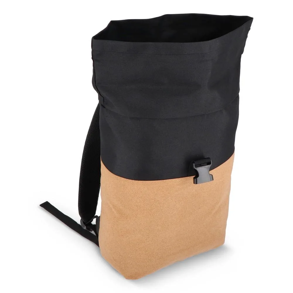 Rolltop rugzak kurk R-PET 18L productfoto 5 - Hidalgo-werbeartikel Rolltop rugzak kurk & R-PET 18L — productfoto 5