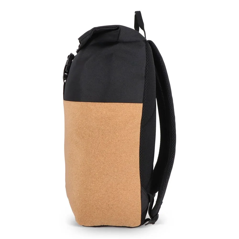 Rolltop rugzak kurk R-PET 18L productfoto 8 - Hidalgo-werbeartikel Rolltop rugzak kurk & R-PET 18L — productfoto 8