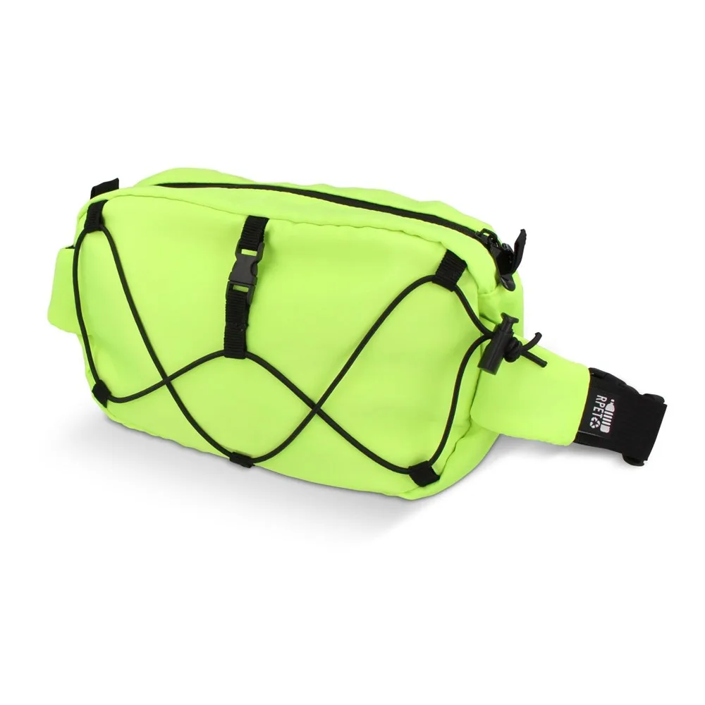 Crossbodytas R-PET met trekkoord lichtgroen - Hidalgo-werbeartikel Crossbodytas R-PET met trekkoord, lichtgroen