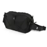 Crossbodytas R-PET met trekkoord zwart - Hidalgo-werbeartikel Crossbodytas R-PET met trekkoord, zwart