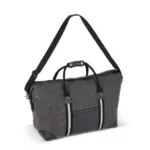 Gerecycled katoenen canvas weekendtas Harper, donker grijs — productfoto 10
