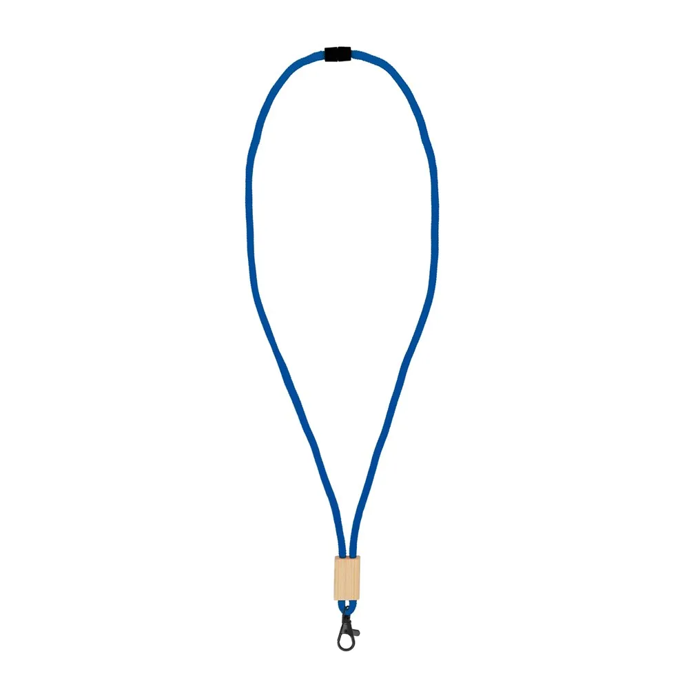 R-PET paracord lanyard blauw - Hidalgo-werbeartikel R-PET paracord lanyard, blauw