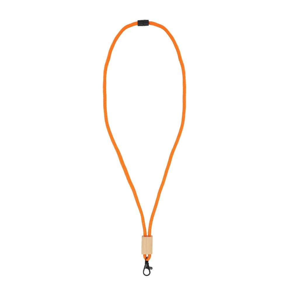R-PET paracord lanyard oranje - Hidalgo-werbeartikel R-PET paracord lanyard, oranje