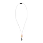 R-PET paracord lanyard wit - Hidalgo-werbeartikel R-PET paracord lanyard, wit