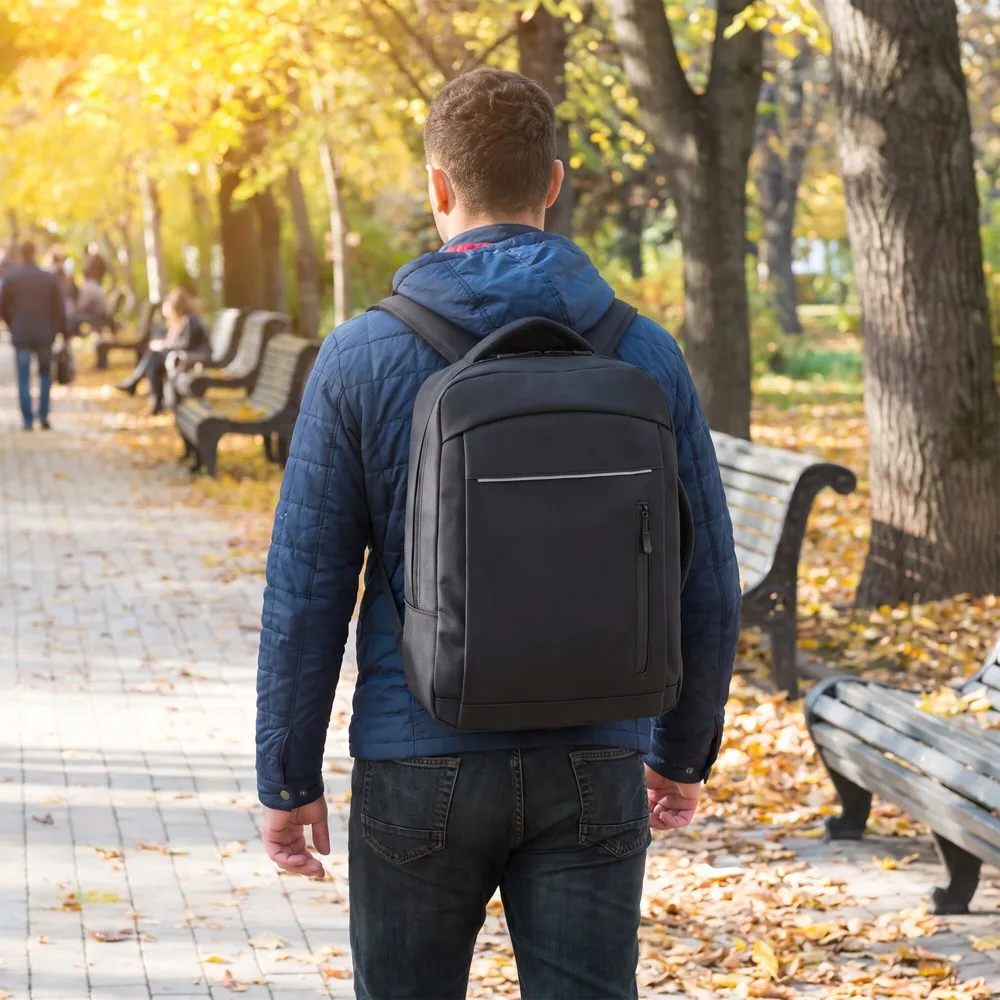 Laptoprucksack Osaka bedrucken 15,6 Zoll PU 15L 30x14x42 cm — Produktfoto 9