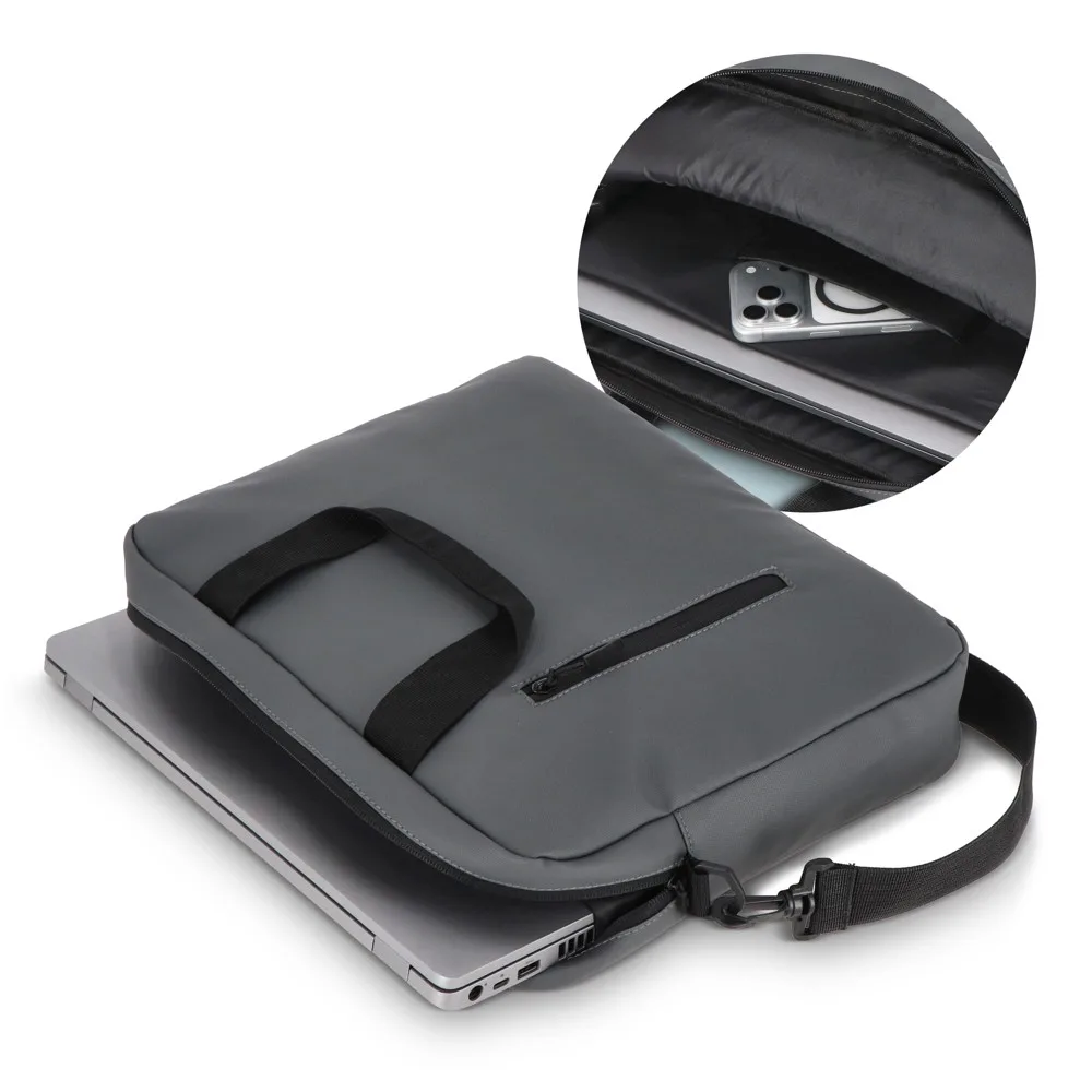 PU SoMa laptop messenger tas 28 x 38 x 5 cm productfoto 8 - Hidalgo PU SoMa laptop messenger tas 28 x 38 x 5 cm — productfoto 8