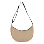 PU-gecoat R-PET 600D halve maan sling tas, ecru