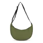 PU-gecoat R-PET 600D halve maan sling tas, olijfgroen