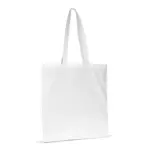 Schoudertas biologisch katoen kleur lang 140g/m² 38x42 cm, wit