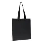 Schoudertas biologisch katoen kleur lang 140g/m² 38x42 cm, zwart