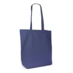 Schoudertas biologisch katoen kleur lang 270g/m² 42x12x43 cm, donkerblauw