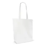 Schoudertas biologisch katoen kleur lang 270g/m² 42x12x43 cm, wit