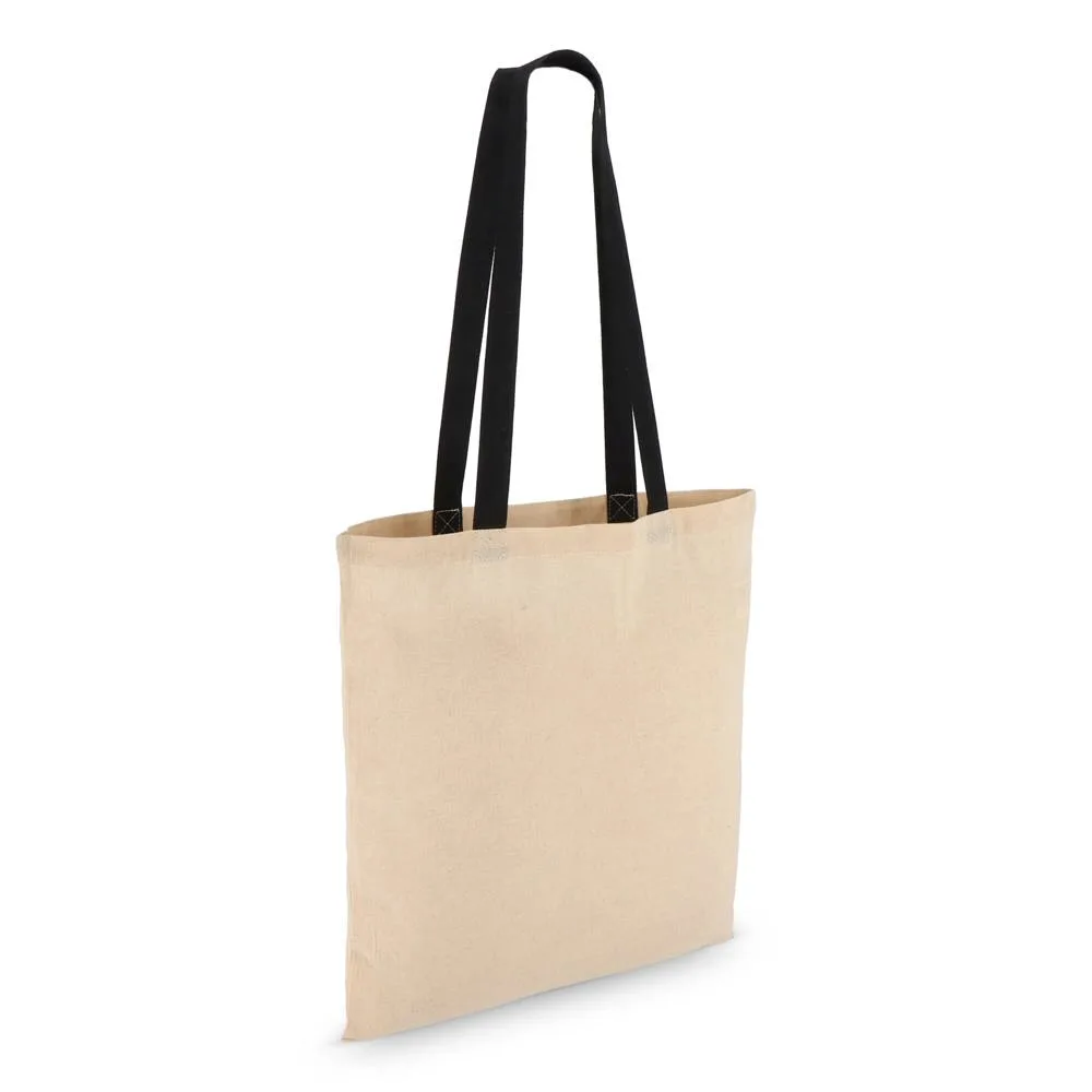Katoen Tote OEKO-TEX® 38 x 42cm 140gm² zwart - Katoenendraagtassen Katoen Tote OEKO-TEX® 38 x 42cm 140g/m², zwart