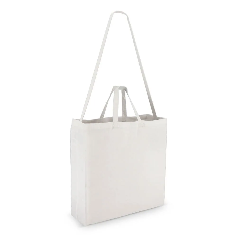 Katoen Tote OEKO-TEX® 40 x 13 x 44cm 220gm² wit - Katoenendraagtassen Katoen Tote OEKO-TEX® 40 x 13 x 44cm 220g/m², wit