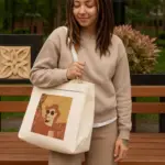 Katoen Tote met rits OEKO-TEX® 39 x 24 x 34cm 320g/m² — productfoto 9