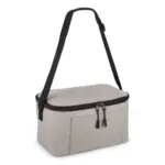 600D gerecycled PET koeltas voor 6 blikjes 25 x 14.5 x 15.5 cm 5 L, grijs