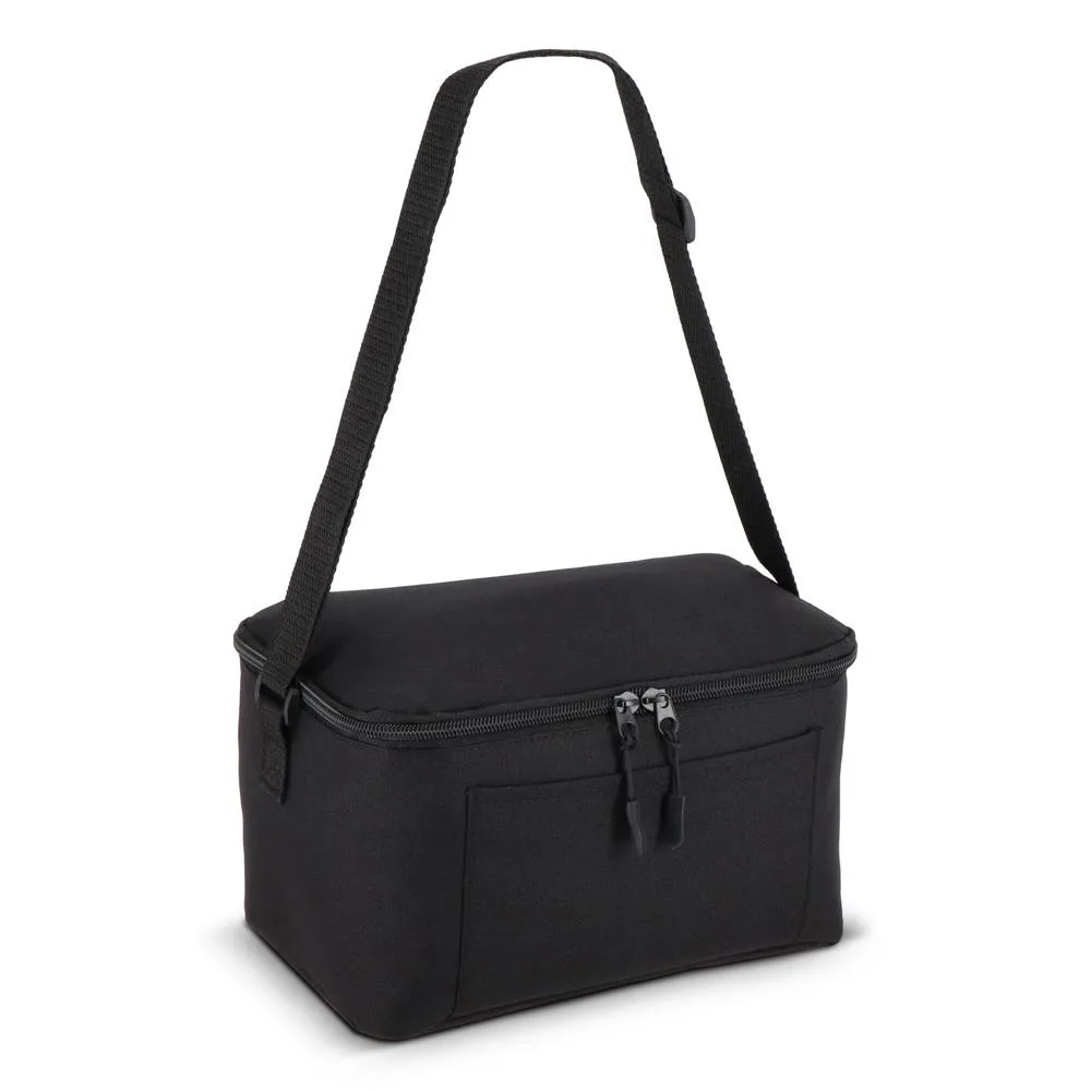 600D gerecycled PET koeltas voor 6 blikjes 25 x 145 x 155 cm 5 L zwart - Hidalgo 600D gerecycled PET koeltas voor 6 blikjes 25 x 14.5 x 15.5 cm 5 L, zwart