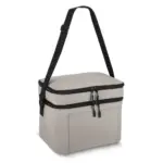 600D gerecycled PET koeltas met twee vakken 30 x 20 x 24 cm 12 L, grijs