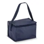 R-PET koeltas voor 6 blikjes, non-woven, 20 x 13 x 12,5 cm, 75 g/m², donkerblauw
