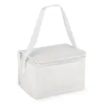 R-PET koeltas voor 6 blikjes, non-woven, 20 x 13 x 12,5 cm, 75 g/m², wit