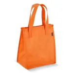 R-PET koeltas non-woven 23 x 15 x 275 cm 75 gm² oranje - Hidalgo-werbeartikel R-PET koeltas, non-woven, 23 x 15 x 27,5 cm, 75 g/m², oranje