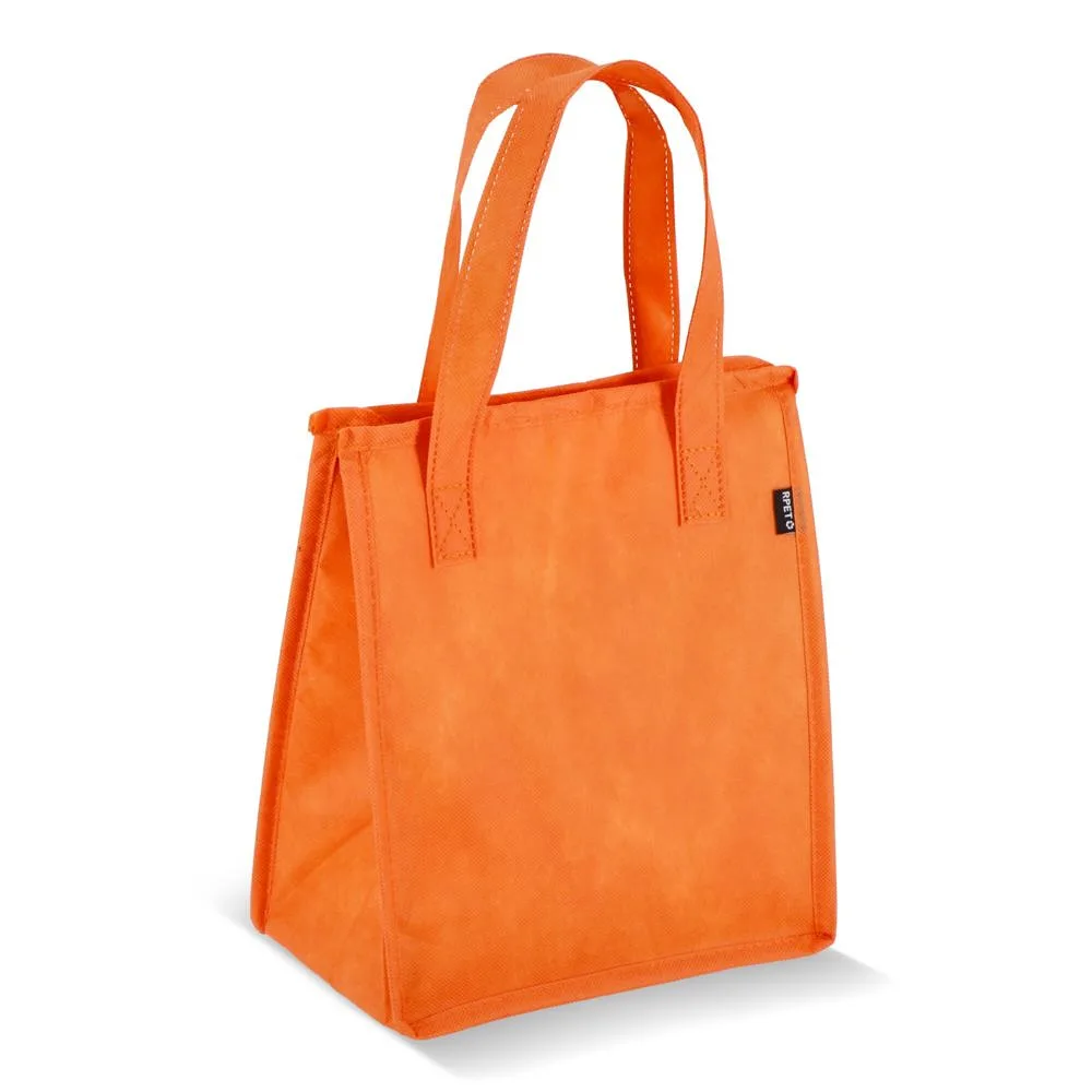 R-PET koeltas non-woven 23 x 15 x 275 cm 75 gm² oranje - Hidalgo-werbeartikel R-PET koeltas, non-woven, 23 x 15 x 27,5 cm, 75 g/m², oranje
