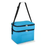 R-PET 600D koeltas met dubbele compartimenten, 30 x 20 x 24 cm, 12L, lichtblauw