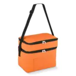 R-PET 600D koeltas met dubbele compartimenten, 30 x 20 x 24 cm, 12L, oranje