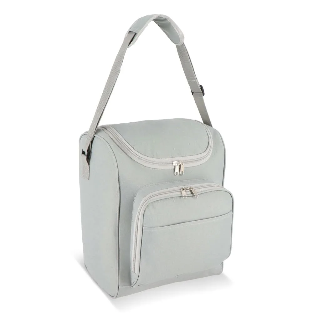 R-PET 600D koeltas 26 x 19 x 34 cm 13L grijs - Hidalgo-werbeartikel R-PET 600D koeltas, 26 x 19 x 34 cm, 13L, grijs
