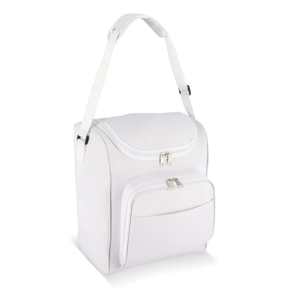 R-PET 600D koeltas 26 x 19 x 34 cm 13L wit - Hidalgo-werbeartikel R-PET 600D koeltas, 26 x 19 x 34 cm, 13L, wit