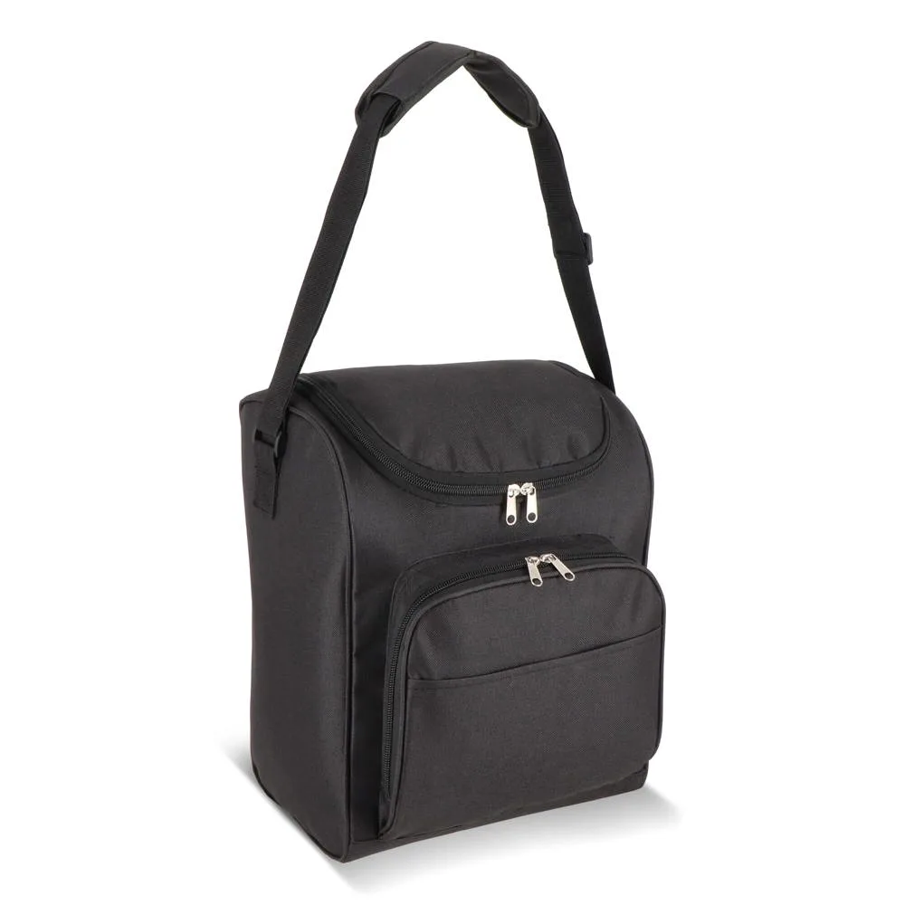 R-PET 600D koeltas 26 x 19 x 34 cm 13L zwart - Hidalgo-werbeartikel R-PET 600D koeltas, 26 x 19 x 34 cm, 13L, zwart
